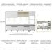 Armário de Cozinha Compacta 302cm com Leds Veneza Up Multimóveis V2014 Branco/Preto