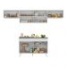 Armário de Cozinha Compacta 4 peças MP3697.891 Veneza Branco