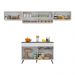 Armário de Cozinha Compacta 4 peças MP3698.964 Veneza Multimóveis Branco