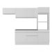 Armário de Cozinha Compacta 4 peças com Rodapé MP2176 Made Multimóveis Branco