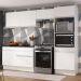 Armário de Cozinha Compacta 4 peças com Rodapé MP2193 Made Multimóveis Branco
