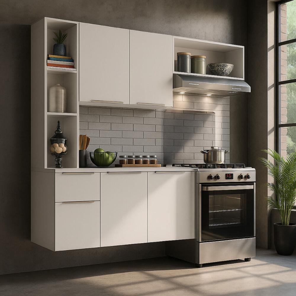 Armário de Cozinha Compacta MP2001 Sofia Multimóveis Branco