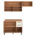 Armário de Cozinha Compacta Modulada 3 Peças com Balcão Havana Multimóveis CR20325 Rovere/Champanhe