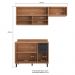 Armário de Cozinha Compacta Modulada 3 Peças com Balcão Havana Multimóveis CR20325 Rovere/Grafite