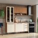 Armário de Cozinha Compacta Modulada 3 Peças com Balcão Havana Multimóveis CR20331 Rovere/Champanhe
