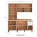 Armário de Cozinha Compacta Modulada 3 Peças com Balcão Havana Multimóveis CR20331 Rovere/Champanhe