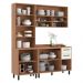 Armário de Cozinha Compacta Modulada 3 Peças com Balcão Havana Multimóveis CR20331 Rovere/Champanhe