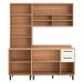 Armário de Cozinha Compacta Modulada 3 Peças com Balcão Havana Multimóveis CR20331 Rovere/Champanhe