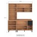 Armário de Cozinha Compacta Modulada 3 Peças com Balcão Havana Multimóveis CR20331 Rovere/Grafite
