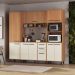 Armário de Cozinha Compacta Modulada 4 Peças Havana Multimóveis CR20329 Rovere/Champanhe