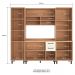 Armário de Cozinha Compacta Modulada 4 Peças Havana Multimóveis CR20329 Rovere/Champanhe