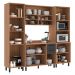 Armário de Cozinha Compacta Modulada 4 Peças Havana Multimóveis CR20329 Rovere/Grafite