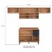 Armário de Cozinha Compacta Modulada 4 Peças com Balcão Havana Multimóveis CR20327 Rovere/Grafite