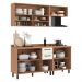 Armário de Cozinha Compacta Modulada 4 Peças com Balcão Havana Multimóveis CR20337 Rovere/Champanhe