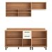 Armário de Cozinha Compacta Modulada 4 Peças com Balcão Havana Multimóveis CR20337 Rovere/Champanhe