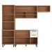 Armário de Cozinha Compacta Modulada 4 Peças com Gabinete Pia Havana Multimóveis CR20321 Rovere/Champanhe