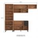 Armário de Cozinha Compacta Modulada 4 Peças com Gabinete Pia Havana Multimóveis CR20321 Rovere/Grafite