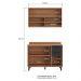 Armário de Cozinha Compacta Modulada com Balcão Havana Multimóveis CR20339 Rovere/Grafite