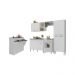 Armário de Cozinha Compacta Modulada com Mesa/Bancada Multimóveis MP2255 Branco
