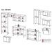 Armário de Cozinha Compacta Modulada com Mesa/Bancada Multimóveis MP2255 Branco