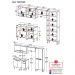 Armário de Cozinha Compacta Modulada com Torre Quente e Gabinete para Pia Paris Multimóveis MP2228 Rustic/Branco