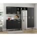 Armário de Cozinha Compacta Pequim Up Multimóveis V2999 Preto