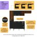 Armário de Cozinha Compacta Smart Multimóveis MP2219 Madeirado/Preto