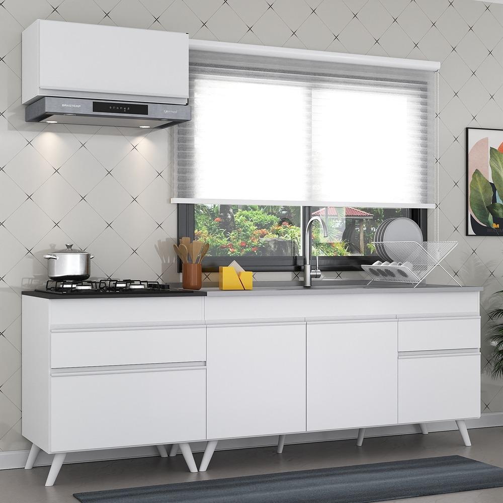 Armário de Cozinha Compacta Veneza Multimóveis MP2074.891 Branco
