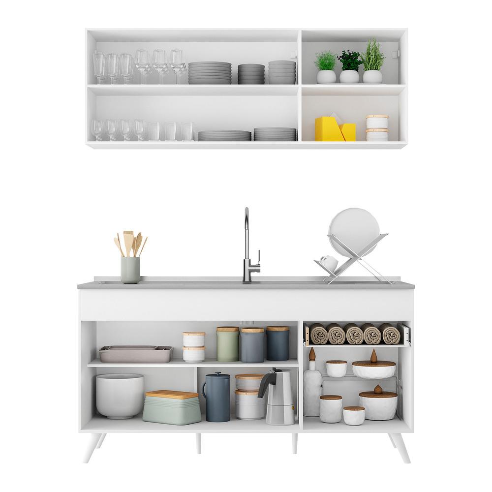 Armário de Cozinha Compacta Veneza Multimóveis MP2079.891 Branco