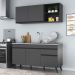 Armário de Cozinha Compacta Veneza Multimóveis MP2079.895 Preto