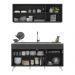 Armário de Cozinha Compacta Veneza Multimóveis MP2142.898 Preto/Branco
