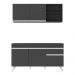 Armário de Cozinha Compacta Veneza Multimóveis MP2142.898 Preto/Branco