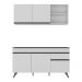 Armário de Cozinha Compacta Veneza Multimóveis MP2142.964 Branco/Preto