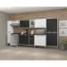 Armário de Cozinha Compacta Xangai Blues Multimóveis Branco/Preto