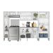 Armário de Cozinha Compacta Xangai Classic Multimóveis Branco/Preto