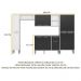 Armário de Cozinha Compacta Xangai Classic Multimóveis Branco/Preto