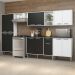 Armário de Cozinha Compacta Xangai Jazz Multimóveis Branco/Preto