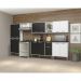 Armário de Cozinha Compacta Xangai Jazz Multimóveis Branco/Preto
