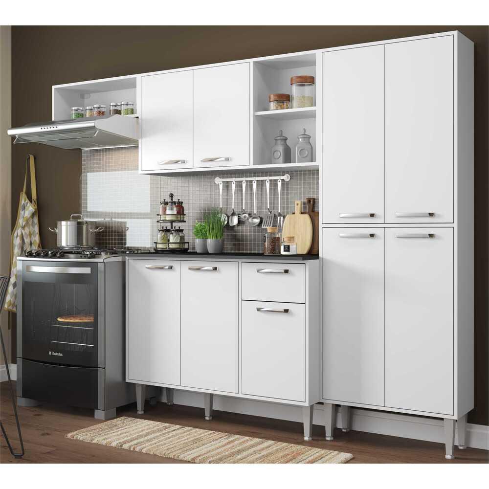 Armário de Cozinha Compacta Xangai Multimóveis V2840 Branco