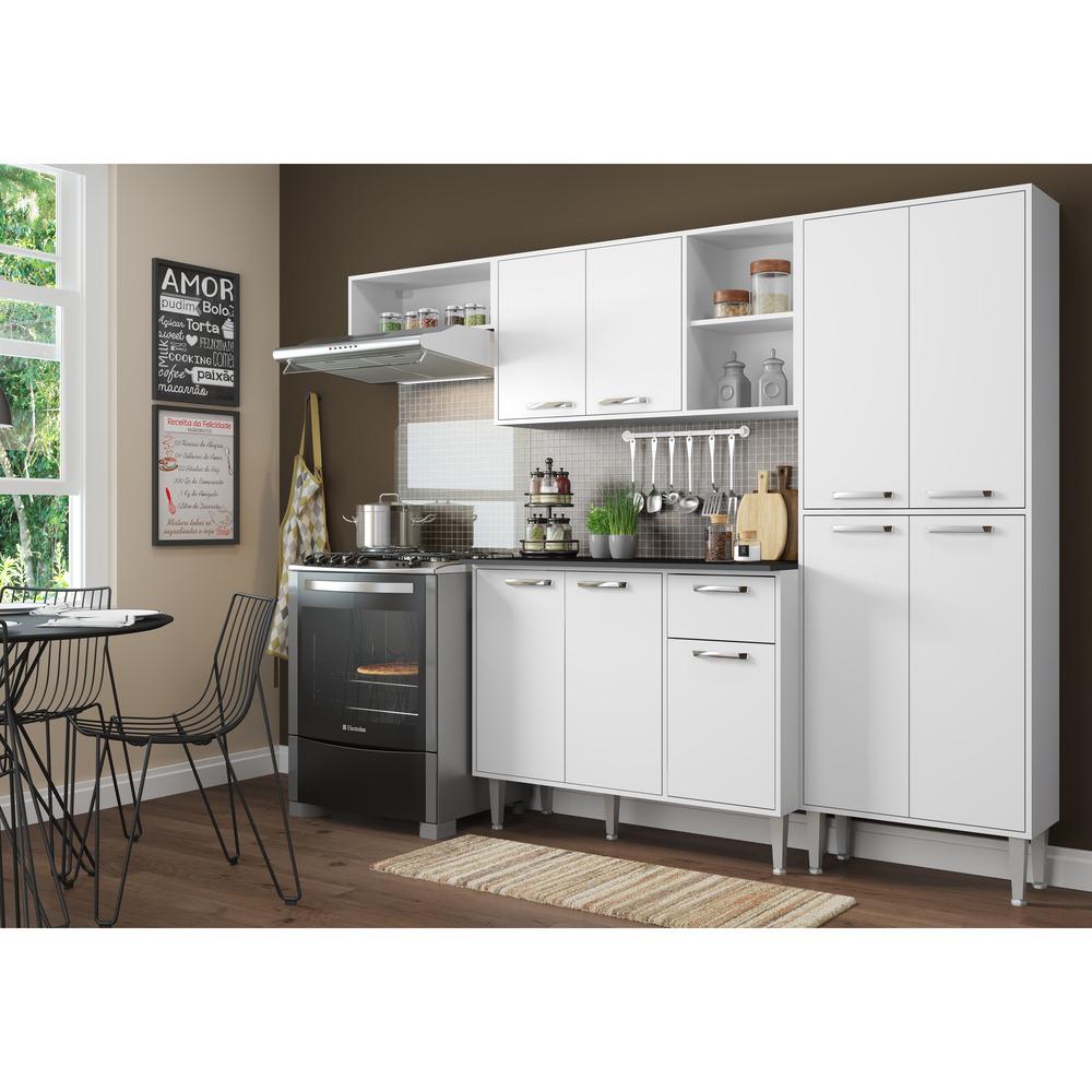 Armário de Cozinha Compacta Xangai Multimóveis V2840 Branco