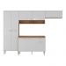 Armário de Cozinha Compacta com Armário e Balcão Paris Multimóveis MP2230 Rustic/Branco