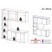 Armário de Cozinha Compacta com Balcão Linea Fit 4 Portas Multimóveis MP2218 Branco/Preto