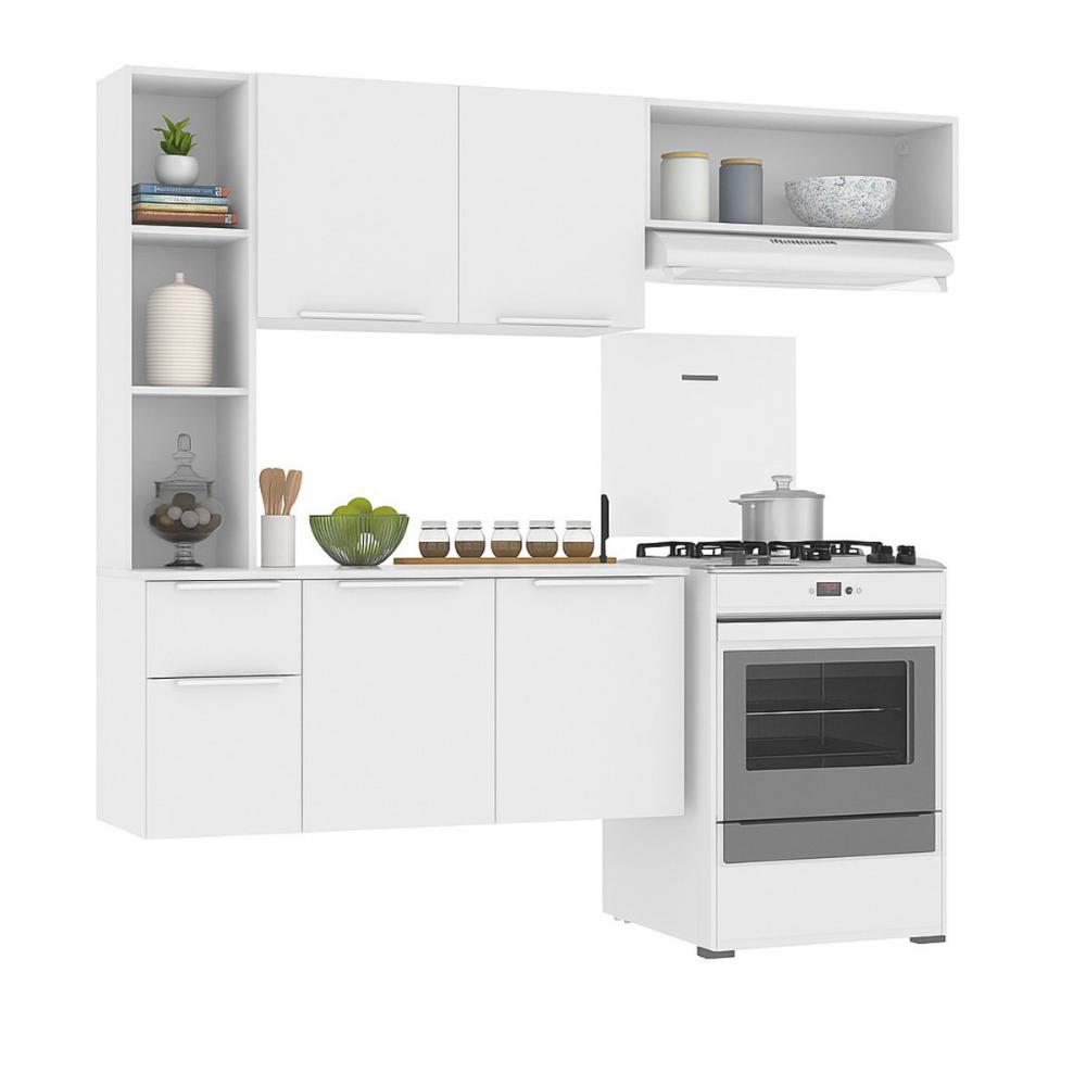 Armário de Cozinha Compacta com Balcão Sofia Multimóveis V2001 - Branco