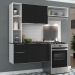 Armário de Cozinha Compacta com Balcão Sofia Multimóveis V2001 Branco/Preto