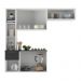 Armário de Cozinha Compacta com Balcão Sofia Multimóveis V2001 Branco/Preto