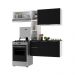 Armário de Cozinha Compacta com Balcão Sofia Multimóveis V2002 Branco/Preto