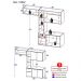 Armário de Cozinha Compacta com Balcão Sofia Multimóveis V2002 Branco/Preto