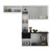Armário de Cozinha Compacta com Balcão Sofia Multimóveis V2002 Branco/Preto