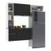 Armário de Cozinha Compacta com Balcão Sofia Multimóveis V2003 Branco/Preto