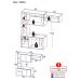 Armário de Cozinha Compacta com Balcão Sofia Multimóveis V2003 Branco/Preto